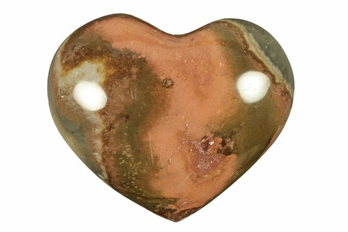 Wide, Polychrome Jasper Heart - Madagascar #278005